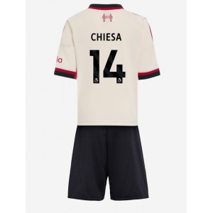 Fotbalové Dres Liverpool Federico Chiesa #14 Dětské Venkovní Oblečení 2025-26 Krátký Rukáv (+ trenýrky)